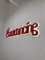Lettres encastrées rétroéclairées LED personnalisées pour la publicité en devanture de magasin, la décoration de bureau, les mariages, étanches IP54, en acier inoxydable