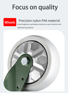 <span class=keywords><strong>5</strong></span> Zoll Nylon-Lenkrollen für Möbelindustrie Wagen Hohe Belastbarkeit 680KG Platte Schwerlast-Rollen - Product Image 2