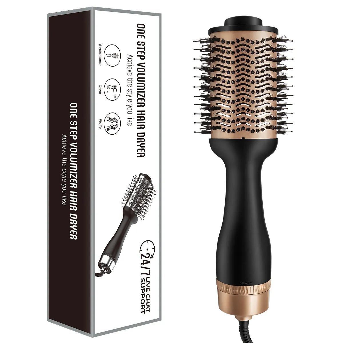 Hot Styling Tools Ein-Schritt-Volumizer-Haartrockner bürste 1200W Heißluft bürste mit Keramik beschichtung