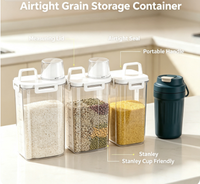 Conteneur de stockage alimentaire hermétique, boîte à céréales, riz, pâtes, farine transparente sans BPA, populaire auprès des familles américaines