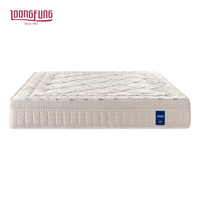 Matelas hybride en latex naturel LOONGFUNG, emballé en rouleau, avec tissu tricoté et ressorts ensachés, pour la maison, l'hôtel, sur mesure, vente en gros