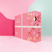 Bas prix personnalisé imprimé noël 12 jours calendrier de l'avent aimant boîte-cadeau d'emballage en papier laminé gaufré et mat