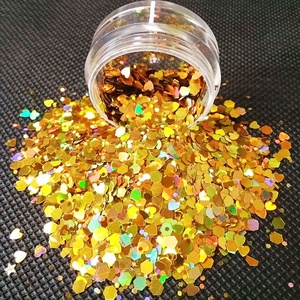 <span class=keywords><strong>Glitter</strong></span> Esagonale <span class=keywords><strong>Oro</strong></span> 3mm in PET Ecologico da 1kg per Unghie e Bicchieri - Ingrosso Fabbrica Cosmetici Bellezza Natale - Product Image 4