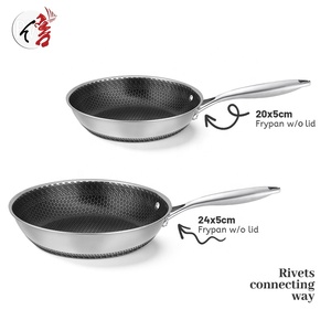 Maßgefertigte 304 Dreischicht-Edelstahl-Waben-Antihaft-Bratpfanne und Kochgeschirr im Modernen Design für Hotels - Product Image 2
