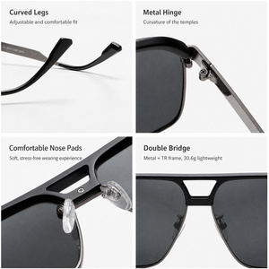 Gafas de sol cuadradas Sunray G065 para hombre, estilo moderno, look europeo, estilo urbano, moda para uso diario. - Product Image 5
