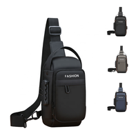 Nueva llegada: Bolsa de pecho impermeable para motocicleta con candado, antirrobo, para hombre, bandolera cruzada para exteriores.