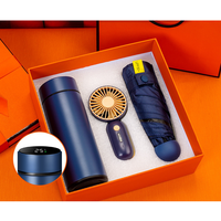 Ensemble Cadeau d'Entreprise VIP Promotionnel 2-en-1 Pratique en Acier Inoxydable : Thermos et Parapluie pour le Nouvel An Chinois et Noël