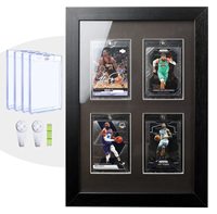 Boîte de présentation de cartes murale avec support magnétique anti-ultraviolet, adaptée à 5 cartes standard