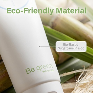 Tubes cosmétiques écologiques en canne à sucre et plastique marin PE biodégradable, emballage vide mat pour soins de la peau, nettoyants et lotions - Product Image 2