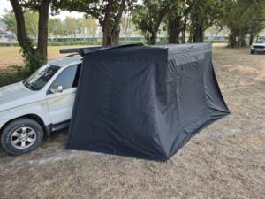 ห้องต่อเติมหลังคาผ้าใบทรงพัดลมแบบชั้นเดียว พรีเมียม สำหรับทุกฤดู ขนาด 270 ซม. พร้อมเสาตั้งพื้น 4 เสา สำหรับติดตั้งกับหลังคาผ้าใบรถยนต์ ขนาด 2 ม./2.5 ม. - Product Image 3