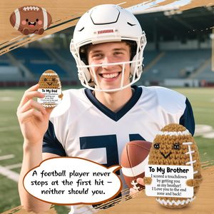 Bambola di Rugby in Lana Lavorata a Maglia, Regalo Fatto a Mano per Familiari e <span class=keywords><strong>Amici</strong></span>, Bambola di Rugby all'Uncinetto - Product Image 4