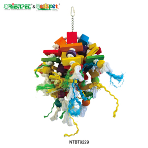 ORIENPET & OASISPET Jouets pour animaux de compagnie Carillons étoilés en bois Jouet pour perroquet Jouet pour oiseaux colorés NTBT9264 Produits pour oiseaux - Product Image 6