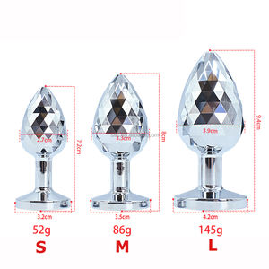 SacKnove kadınlar eşkenar dörtgen renkli elmas yetişkin seksi oyuncaklar paslanmaz anüs dilatör vajina takı aşk stimülasyon Metal Anal <span class=keywords><strong>Plug</strong></span> - Product Image 3