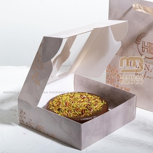 Kunafa/kunafe กล่องช็อคโกแลตบราวนี่ที่มีตัวแบ่งอบเบเกอรี่หวานเค้กมินิกล่องกระดาษแข็งสำหรับการทำขนม - Product Image 4