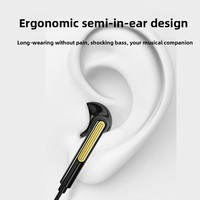 Casque filaire intra-auriculaire 35 mm pour gaming et karaoké avec construction métallique, cordon de 120 mm, basses puissantes et suppression du bruit pour PC