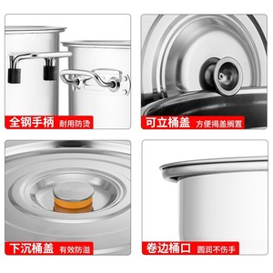 หม้อซุปสแตนเลสหนา Chuangfa 5 ลิตร+ หูจับคู่ หม้อตุ๋นเนื้อสำหรับครัวเชิงพาณิชย์ - Product Image 4