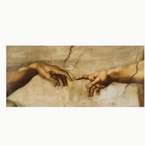 Decoración de pared oblonga lienzo arte moderno Adam lienzo impreso mano de <span class=keywords><strong>Dios</strong></span> arte de pared impresiones - Product Image 4