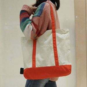 High Quality Customizable <b>Canvas</b> Tote <b>Bag</b> with Excellent Handle Color Featuring <b>Large</b> Load-Bearing Capacity and Letter Pattern - Product Image 3