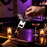 Ouvre-bouteille en forme de chauve-souris en cuir PU, ouvre-bière créatif, tire-bouchon de bar, tire-bouchon pratique et mignon, accessoires de camping