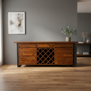 Armoire de BUFFET en bois d'acacia massif, Design moderne, haute dureté, provenant de la malaisie, livraison gratuite - Product Image 3
