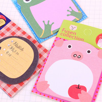 Papeterie créative Forme animale Notes autocollantes Notes d'étudiant mignon N fois bâton bloc-notes amovible