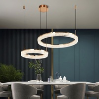 Lustres en cristal de luxe, modernes, dorés, suspendus, pour salon, hôtel, éclairage décoratif de plafond, hauteur réglable, moyen