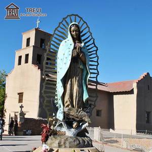 Popular católica bronce escultura religiosa Metal Virgen María De Guadalupe estatua - Product Image 2