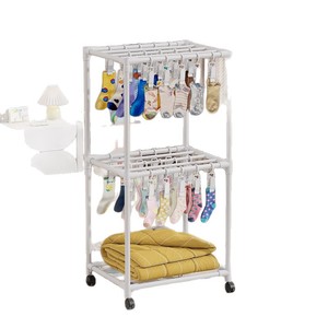 Multifunctional Floor Standing <b>Clothes</b> <b>Rack</b> With Wheels For Underwear And Baby Bibs Drying <b>Rack</b> - Product Image 5