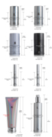 Bouteille en plastique de tube de mascara en argent fantaisie vide haut de gamme de 10ml avec impression de logo privé personnalisé
