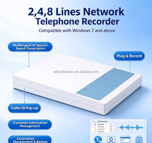 Enregistreur téléphonique professionnel USB AI Voice-to-Text 2 lignes avec accès multi-interface et gestion intelligente - Product Image 1
