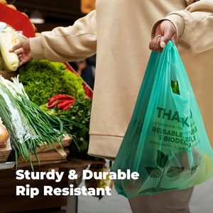 ถุงช้อปปิ้งพลาสติกย่อยสลายได้แบบมีหูหิ้ว ยี่ห้อ Count Eco แบบใช้ซ้ำได้ จำนวนมาก - Product Image 3