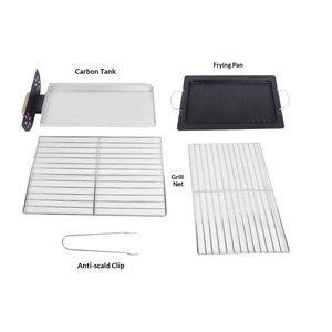 跨境批发便携式木炭烧烤炉户外野营用双面煎烤防锈钢制 - Product Image 4