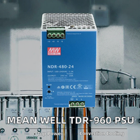Alimentation électrique sur rail DIN Mean Well NDR-480-24, 24V 20A, entrée 380V AC/DC, convertisseur industriel PFC haute efficacité, alimentation 480W