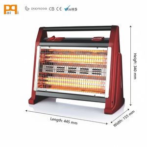 Chauffage autonome silencieux à ventilateur en plastique de 1600 W |   4 lampes à quartz |   Interrupteur de sécurité anti-renversement |   Chauffage rapide |   UE - Product Image 1