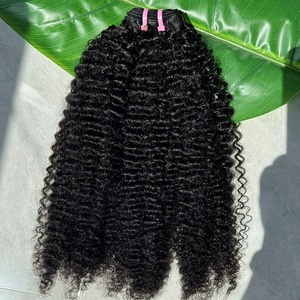 Vente en gros VKC Extensions de cheveux humains vierges Kinky Curly Cuticule alignée à double tirage Donneur unique Extrémité de super qualité - Product Image 1