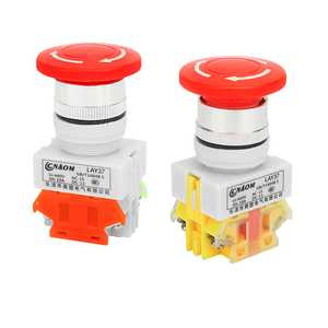 CNAOM LAY37-01MZS(Stop) Interrupteur à bouton champignon d'arrêt d'urgence industriel à réponse rapide 10A 440VAC - Product Image 1