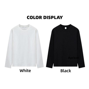 2025 LOGO personalizzato 280 grammi Pullover bianco 100% cotone a maniche lunghe da <span class=keywords><strong>uomo</strong></span> <span class=keywords><strong>felpa</strong></span> girocollo - Product Image 3