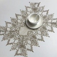 Nappe de table rectangulaire moderne en polyester et lin, personnalisable, écologique, avec broderie florale et dentelle tissée, élégante pour la maison et l'hôtel