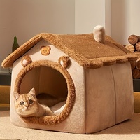 Faltbares Hundehaus, Hundebett, Matte für kleine und mittelgroße Hunde und Katzen, warmes Winter-Katzenbett, Nestkorb, Haustier-Welpenhöhle, Sofa, Haustierprodukte