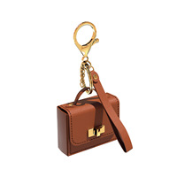 CHENXI Nouveau design de luxe en cuir PU écologique, mini sac durable, porte-clés, pochette pour écouteurs, breloque avec logo et couleur personnalisés