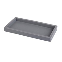 Plateau de rangement de salle de bain en silicone carré, petit/grand, design créatif, avec couche 1, installation sans perçage, rangement amovible