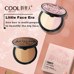 Cool Betty-Sombra de cara 3 en 1, cosmética, contorno, maquillaje en polvo prensado