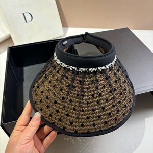 Sombrero de sol coreano vintage de malla <span class=keywords><strong>con</strong></span> lunares, <span class=keywords><strong>gorra</strong></span> sin copa de ganchillo, novedad de verano 2026, <span class=keywords><strong>visera</strong></span> de marca de diseñador de moda para exteriores, playa y golf - Product Image 2