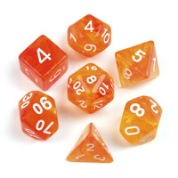 Paquet personnalisé de haute qualité translucide multicolore polyédrique RPG D20 jeu de dés en acrylique