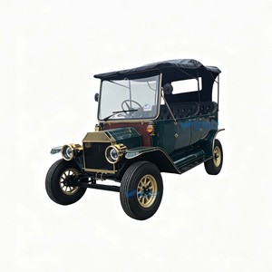 Voiture électrique rétro vintage haut de gamme vert foncé à 2 rangées, idéale pour l'hôtellerie, les mariages, les parcs et les événements – Fortes ventes, faible coût - Product Image 2