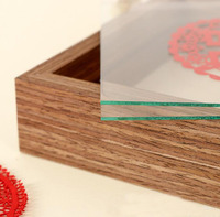 Cadre photo en verre transparent Double face, table, cadre pour échantillons de plantes, cadre photo