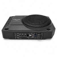 Subwoofer de voiture actif de 10 pouces à installer sous le siège, haut-parleur de basses 12V avec amplificateur intégré et télécommande