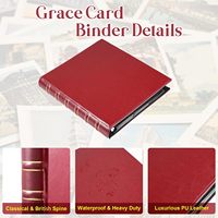 Porte-cartes vintage en similicuir KAVO I |   Peut contenir 540 cartes, classeur à 3 anneaux rechargeable /TCG/ Cartes de sport, style livre élégant