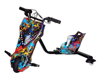 Scooter électrique 350W d'usine, hauteur réglable, motorisation 1/10, tricycle à 3 roues pour le drifting, corps en acier pliable, PU pour l'extérieur