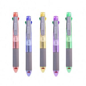 Wholesale 4-in-1 Novelty Ballpoint <b>Pen</b> Plastic Press with Red Blue Black Green <b>Multi</b>-<b>Color</b> Customized Logo 0.5 mm Writing Width - Product Image 3